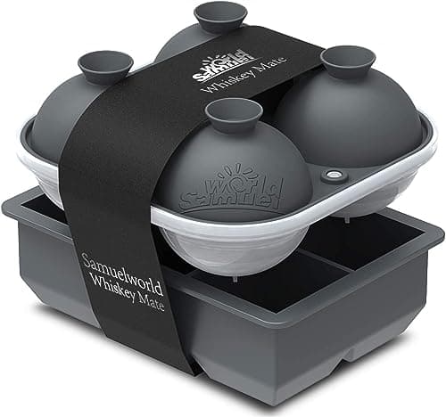 Samuelworld Large Silicone Ice Trays, 2-Pack Combo