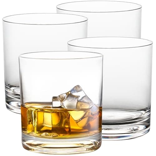 D'Eco Tritan Whiskey Glasses, 12 oz, 4 pack