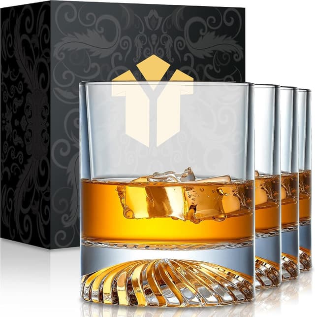OPAYLY Old Fashioned Glasses, Set of 4, 12 oz