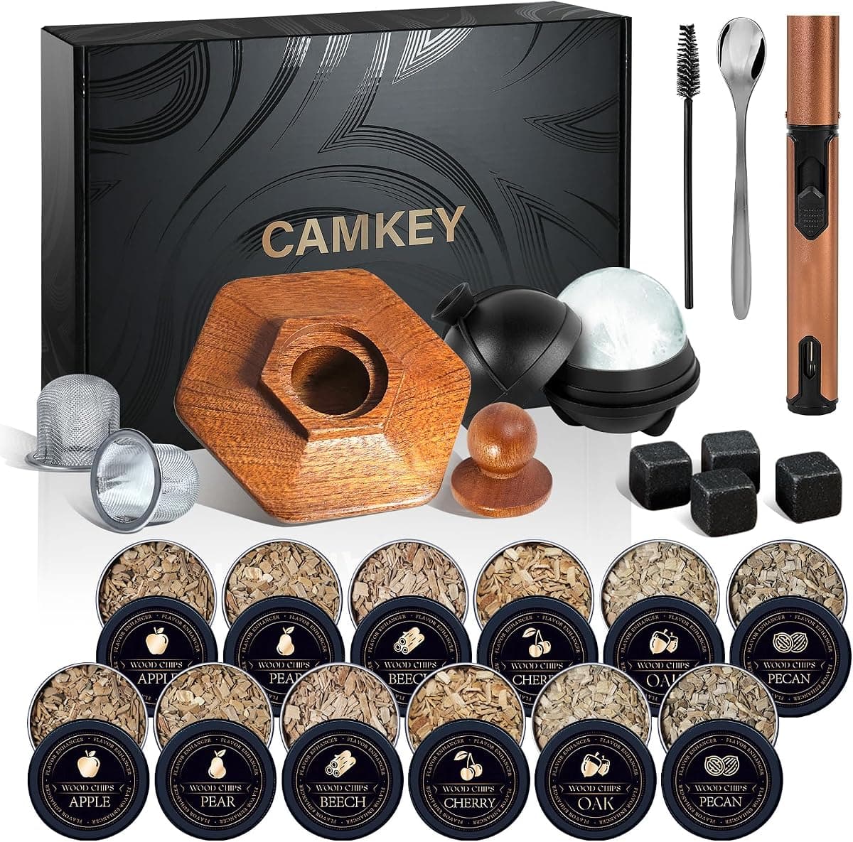 23-Piece Smoker Kit with Torch and 12 Wood Chips