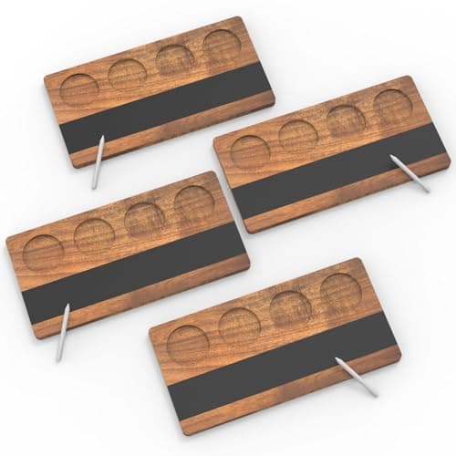 Adevar Flight tasting boards with slate surface, set of 4