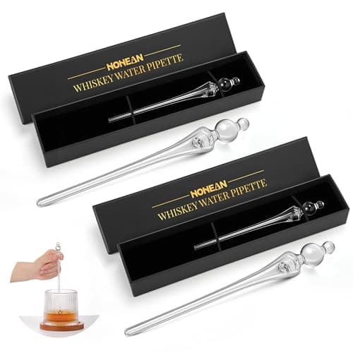 Hohean Whiskey Glass Water Pipette, 2 Pack