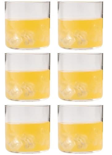 Toyo-Sasaki Glass B-02181 Circle Rock Glass, 11.8 fl oz, pack of 6