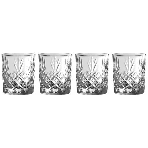 Galway Crystal Renmore Whiskey Set, Set of 4, 19.6 oz