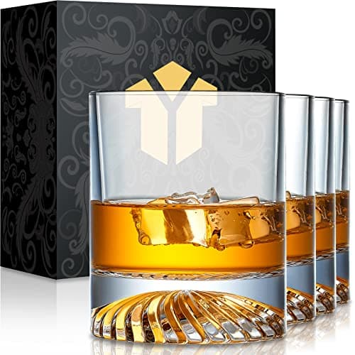 OPAYLY Old Fashioned Glasses, Set of 4, 12 oz