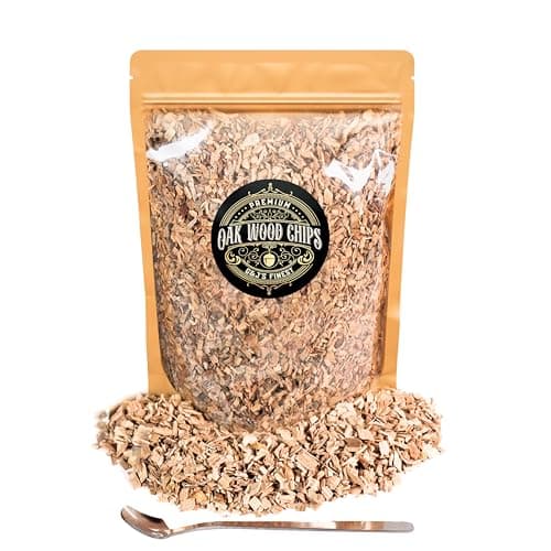 G & J's Finest Oak Wood Chips for Cocktail Smoker, 5 oz with Spoon