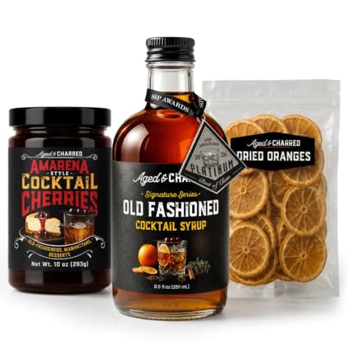 Aged & Charred Old Fashioned Bundle Kit with syrup, Amarena cherries and dried orange