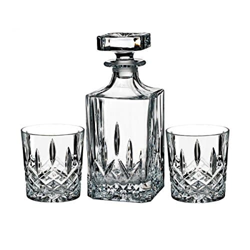 Waterford Marquis Markham Square Decanter and Glass Pair