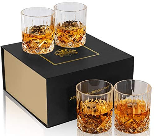 KANARS Old fashioned whiskey glasses with gift box, set of 4