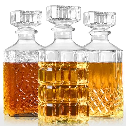 LAWADACH Whiskey Decanter Set of 3