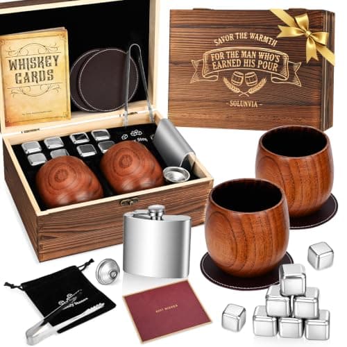 Solunvia Charred Wooden Bourbon Drinking Glass, 2 Pack, 10 oz