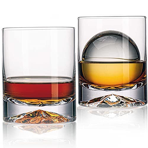 JBHO Hand-blown double old fashioned glasses, set of 2